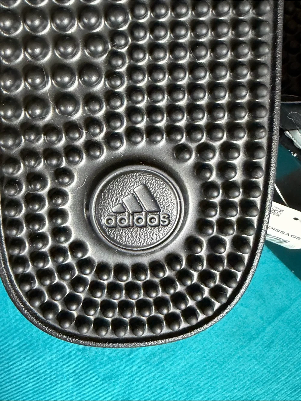 Adidas Adissage Men's Slides Size 13 NIB F35580 Black/White